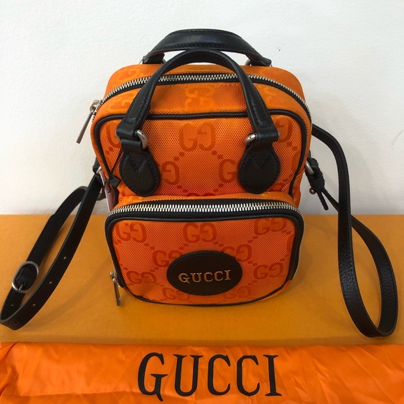GUCCI Off The Grid 2Way Satchel Crossbody Shoulder Bag 625850 Orange
